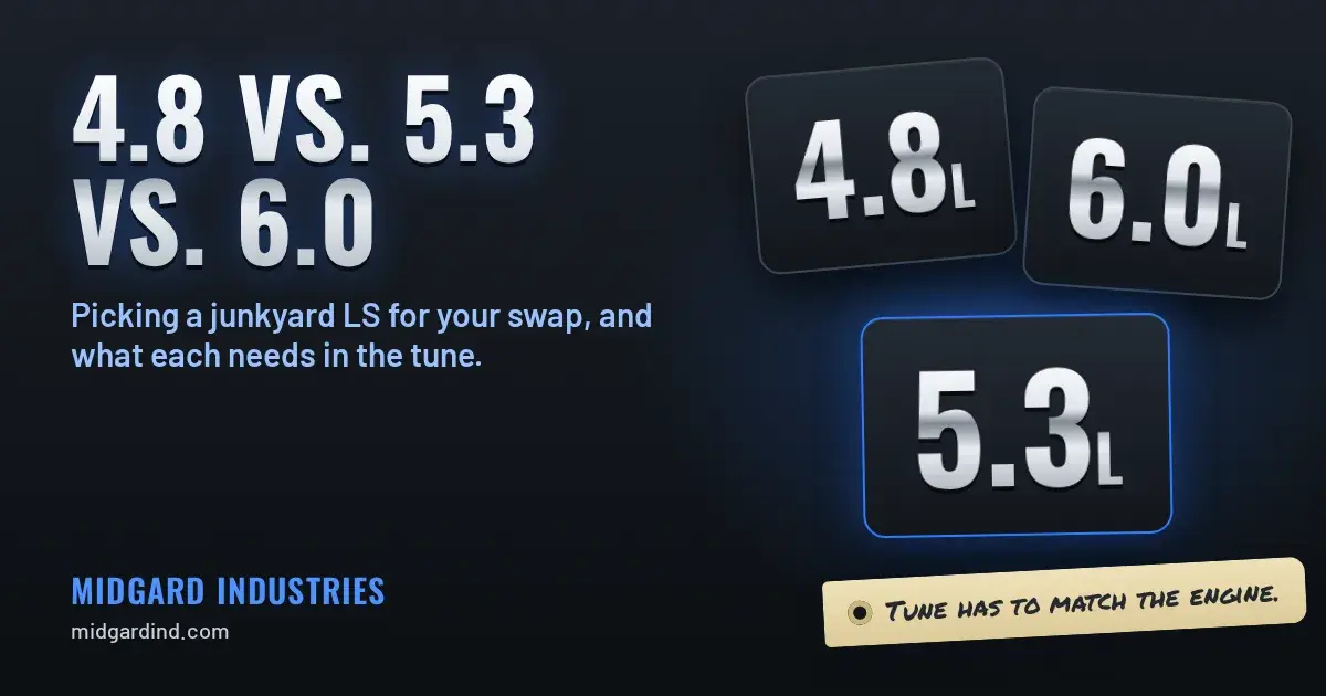4.8 vs. 5.3 vs. 6.0: Picking a Junkyard LS for Your Swap (and What Each Needs in the Tune)
