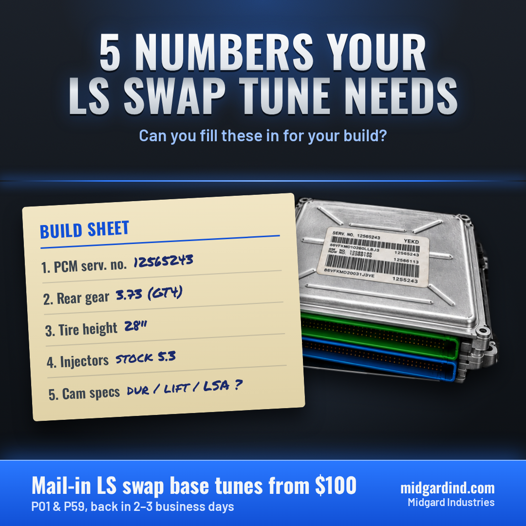 5 Numbers You Need Before Ordering an LS Swap Tune (and Where to Find Them)