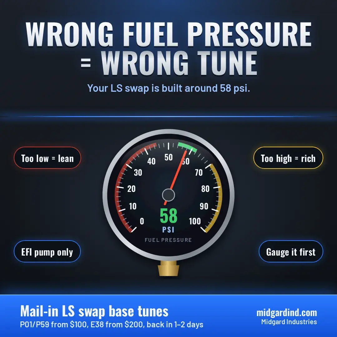 LS Swap Fuel Pressure: Why 58 PSI Matters for Your Base Tune